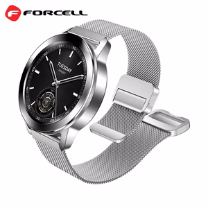 Hihna Samsung Galaxy Watch:lle Forcell F-Design FS11 magneettinen teräs 22 mm hopeinen