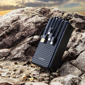 Dudao K11 Max 30000mAh Powerbank sisäänrakennetuilla kaapeleilla - musta