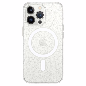 TEL PROTECT MagSilicone Clear Suojakuori iPhone 15 Pro Max:lle Glitter