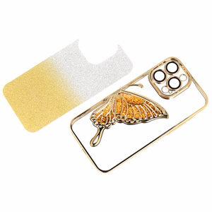 Tel Protect Butterfly Water Suojakuori iPhone 17:lle kultainen