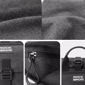Rockbros H46 monikäyttöinen pyörälaukku-reppu satulaan tai ohjaustankoon – väri: harmaa