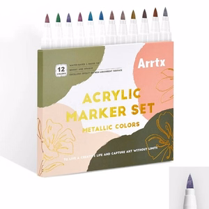 Akryylimarkerit ARRTX, 12 metalliväriä