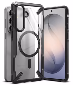 Ringke Fusion X Magnetic MagSafe Suojakuori Samsung Galaxy S26+:lle kirkas musta