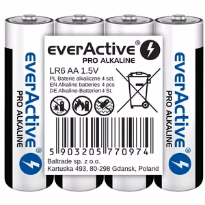 Alkaliparistot everActive Pro Alkaline LR6 AA - 4 kpl