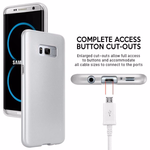 Mercury I-Jelly case for Samsung Galaxy S8+, silver