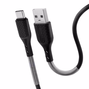 Kaapeli USB A - USB C Forcell F-Energy QC4.0 5A 60W Carbon 1 m CB-02A musta