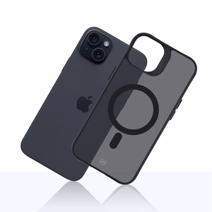 3mk Smoke MagCase MagSafe:lla iPhone 15 Plus:lle - puoliläpinäkyvä