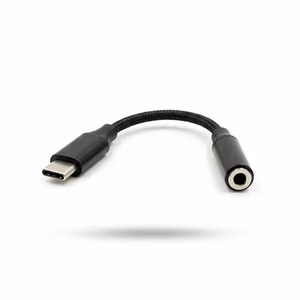 Vakoss TC-5681 -kuulokesovitin, USB-C–3,5 mm miniliitin, musta