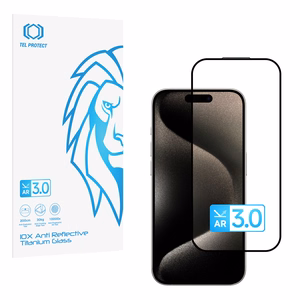 Karkaistu lasi Tel Protect 10X AR 3.0 AntiReflective Titanium Iphone 15 Pro Max (kirjekuori)
