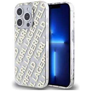 Karl Lagerfeld IML Fullover Logo Suojakuori iPhone 15 Pro:lle - kultainen
