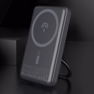 Dudao K28S 20W PD 5000mAh Powerbank MagSafe ja jalusta - Harmaa