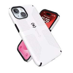 Speck Candyshell Grip MagSafe - Suojakuori iPhone 17e / 16e / 15 / 14 / 13 (valkoinen / musta)