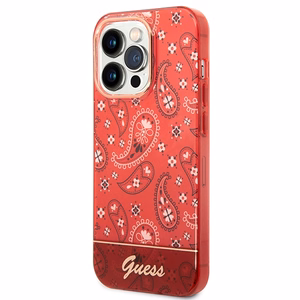 Guess GUHCP14XHGBNHR iPhone 14 Pro Max 6.7" punainen/punainen kovakotelo Bandana Paisley (Paisley)