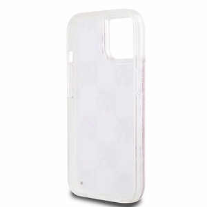 DKNY Liquid Glitter Multilogo Suojakuori iPhone 15 / 14 / 13:lle - vaaleanpunainen