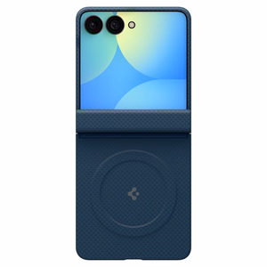 Spigen AirSkin Aramid MagFit MagSafe suojakuori mallille Samsung Galaxy Z Flip 8 – tummansininen