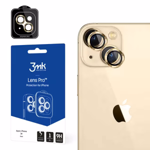 Kameran lasi iPhone 14 9H 3mk objektiivin suojaus Pro-sarjan objektiivi - kultainen