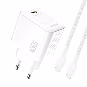 Dudao A28C 45W GaN seinälaturi + USB-C kaapeli - valkoinen