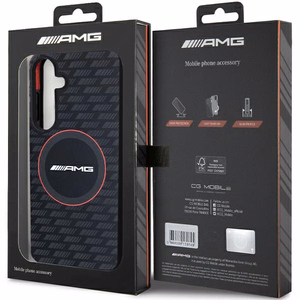 AMG Silicone Carbon Pattern MagSafe suojakuori Samsung Galaxy S24+:lle - musta