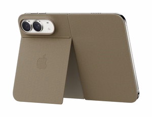 MKR64ZM/A läppäkotelo iPhone Duolle, jalusta, harmaanruskea