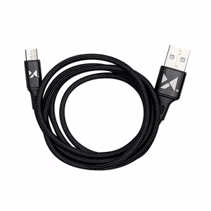 Wozinsky Kaapeli USB - microUSB 2,4A 1m musta (WUC-M1B)