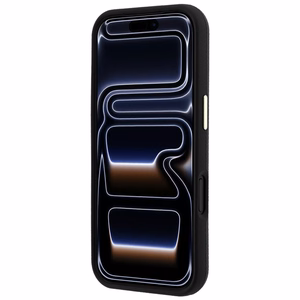 Guess Grained & Big Resin Logo -suojakuori iPhone 18 Pro Max / 17 Pro Max – musta