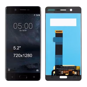 LCD-näyttö yhteensopiva Nokia 5.2 musta HQ