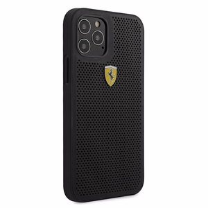 Ferrari FESPEHCP12MBK iPhone 12/12 Pro 6.1" musta/musta kovakotelo On Track rei'itetty