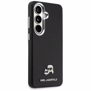 Karl Lagerfeld Saffiano KC Metal Logo MagSafe suojakuori Samsung Galaxy S26 musta