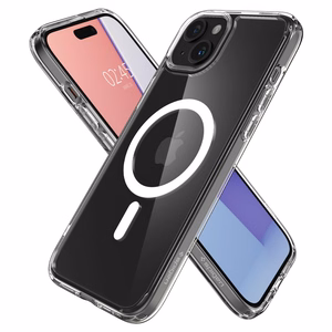 Spigen Ultra Hybrid Mag Suojakuori MagSafella iPhone 15 Plus:lle - Valkoinen