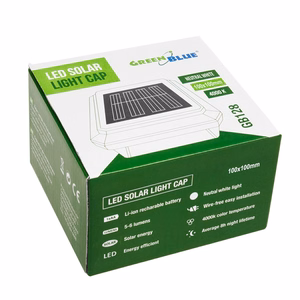 GreenBlue GB128 – 100×100 mm aurinkokäyttöinen LED-aitatolppavalo hämärätunnistimella