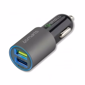 Autolaturi Rapid 30W Quick Chargella, matta harmaa