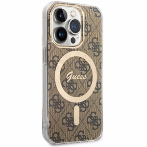 Guess GUHMP14LH4STW iPhone 14 Pro 6.1 ruskea/ruskea suojakuori 4G MagSafe