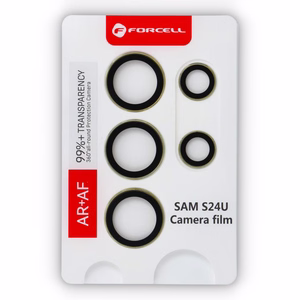 Kameran lasi Samsung S24 Ultra:lle Forcell Premium keltainen