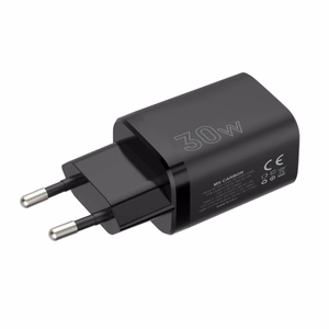 Seinälaturi MX CARBON 30W PD+QC USB-A+C musta