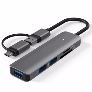 Adapteri USB 3.0 - 3 x USB 3.0, SD, TF