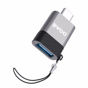 BWOO adapteri USB - USB-C harmaa OTG BZ-35