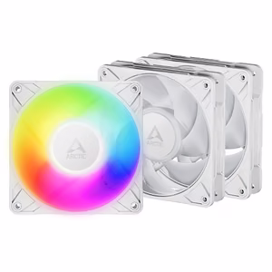 ARCTIC P12 PRO PWM PST A-RGB High-Performance Fans, 4-pin, 120mm, 3pcs (White)