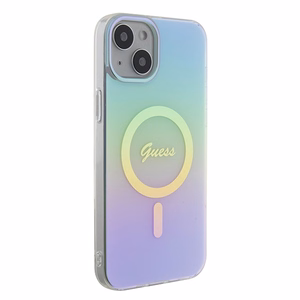 Guess GUHMP15MHITSQ iPhone 15 Plus 6,7 turkoosi/turkoosi kovakuori IML Iridescent MagSafe