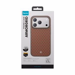 Benks Magnetic Armor Pro Armor Grid Kevlar Suojakuori Metal Frame 600D (YB69) iPhone 17 Pro:lle oranssi