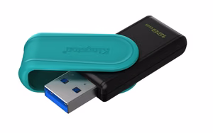 Kingston USB-tikku 128GB kannettava USB 3.2 Gen 1 DataTraveler Exodia S (musta/turkoosi)
