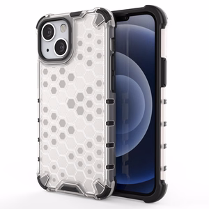 Honeycomb Asia panssari kansi TPU puskuri iPhone 13 mini läpinäkyvästä