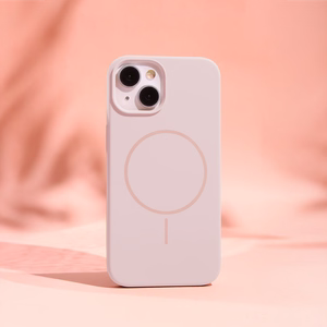 Silicone Thin Mag case for iPhone 16 6,1" light pink
