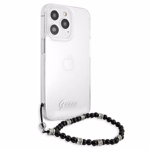 Guess GUHCP13XKPSBK iPhone 13 Pro Max 6.7" läpinäkyvä kovakotelo Musta Pearl