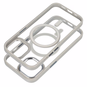 Case for iPhone 15 Color Edge Mag Cover compatible with MagSafe titanium-gray