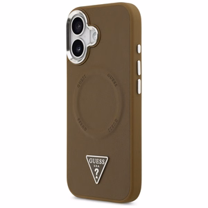 Guess Triangle Logo MagSafe -suojakuori iPhone 17 - ruskea