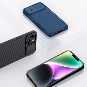 Nillkin CamShield Pro magneettinen kotelo iPhone 14 Plus suojakotelo kameran suojus musta (MagSafe)