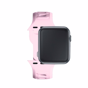 3mk-silikoniranneke Apple Watchille, 42/44/45/46/49 mm, puuteriroosa, suuri koko