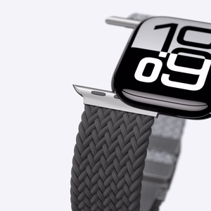 2 kpl AmazingThing Blend Band Apple Watch 45/46/49mm:lle - harmaa-musta / harmaa