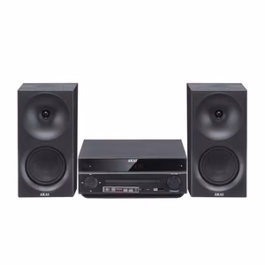 AKAI AM-301B – mikro-Hi-Fi-järjestelmä, 40 W (2 × 20 W), CD/MP3, Bluetooth, USB, FM, AUX, musta