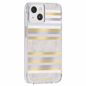 Case-Mate Pearl Stripes MagSafe suojakuori iPhone 14 / 13 -laitteelle, helmiäiskoristeltu